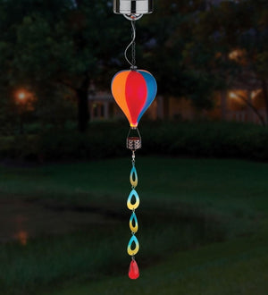 22.5" Mini Stripe Hot Air Balloon Spinner Solar Lantern 3