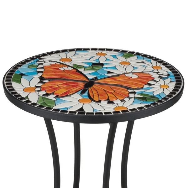 21" Mosaic Butterfly Plant Stand 1