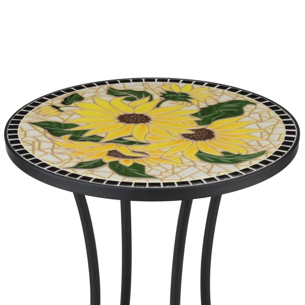 21" Mosaic Sunflower Plant Stand 1