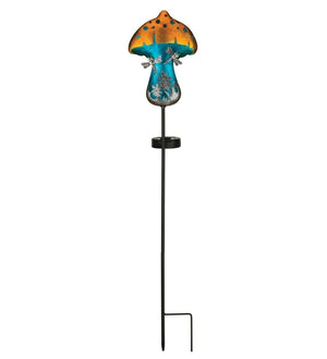 31.75" Fantasy Dragonfly Mushroom Solar Stake 2