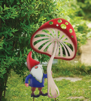 18" Mushroom Gnome Garden Stake 3