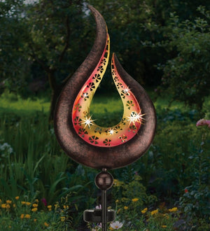 48" Filigree Swirl LED Solar Stake 3