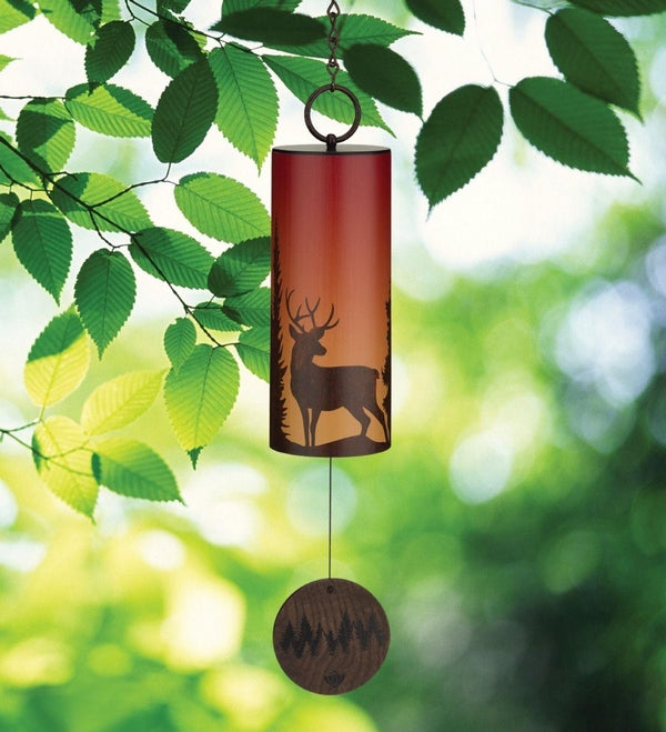 4" Steel/Wood Deer Night Sky Wind Bell 3