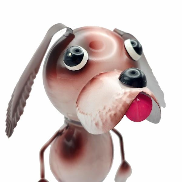 11.5" Metal Bobble Dog Skateboard Décor 3
