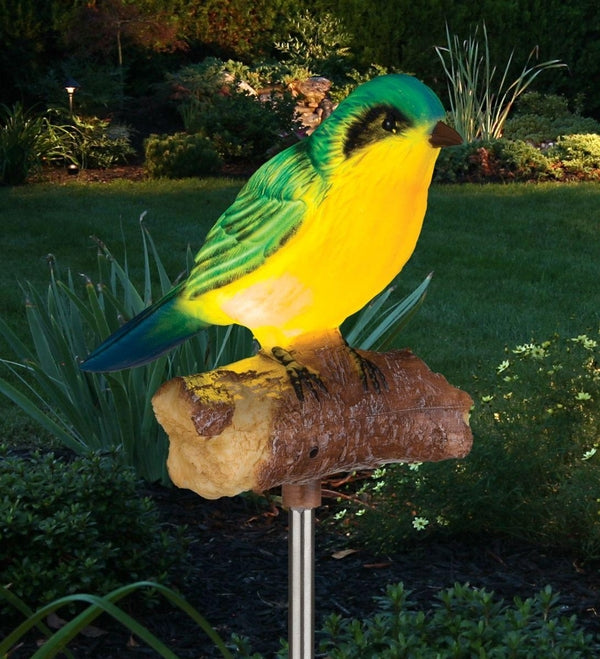 27.5" Bluebird Songbird LED Solar Sound Stake 3