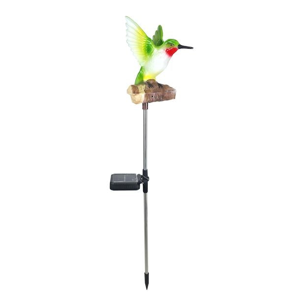 27.5" Hummingbird Songbird LED Solar Sound Stake 2