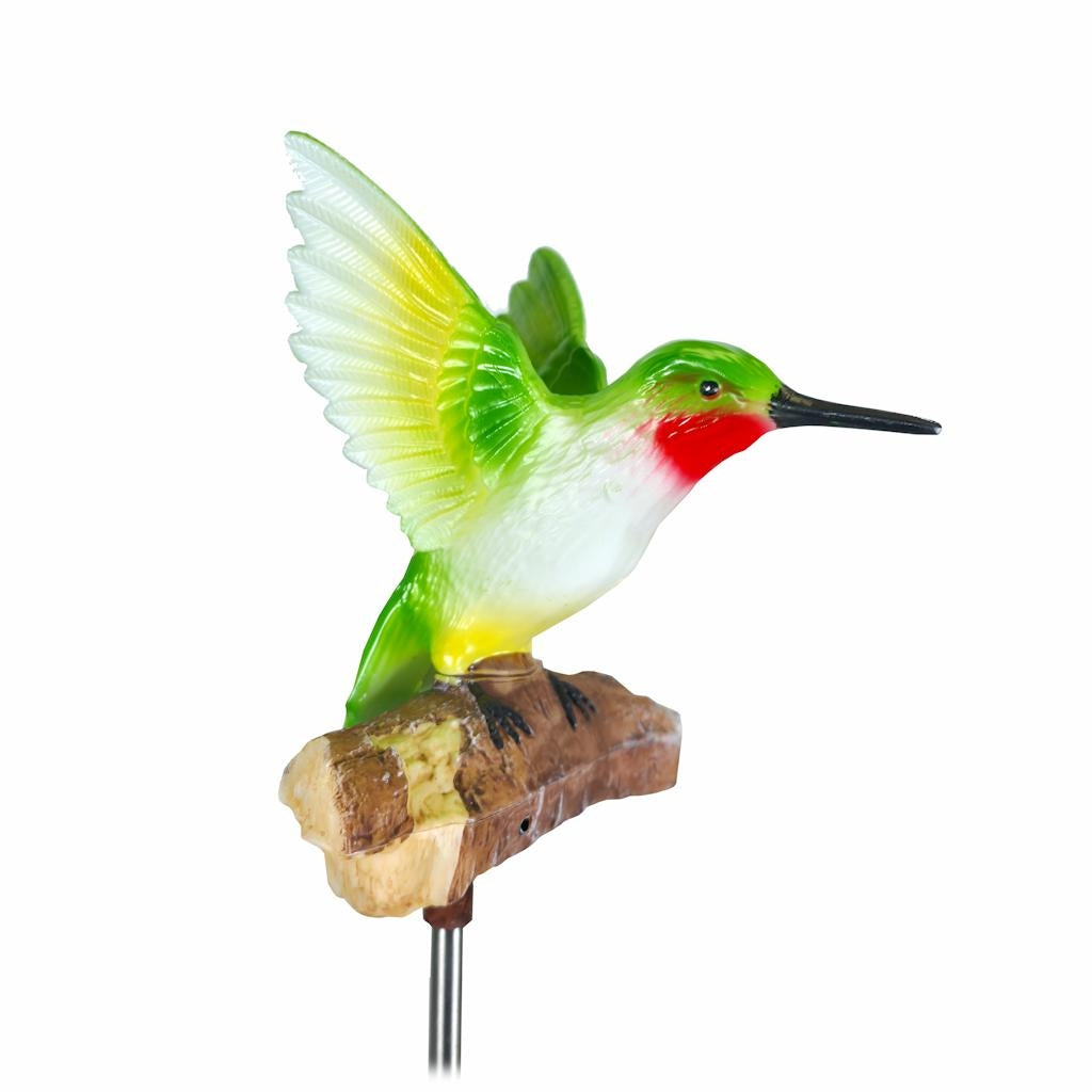 27.5" Hummingbird Songbird LED Solar Sound Stake 1