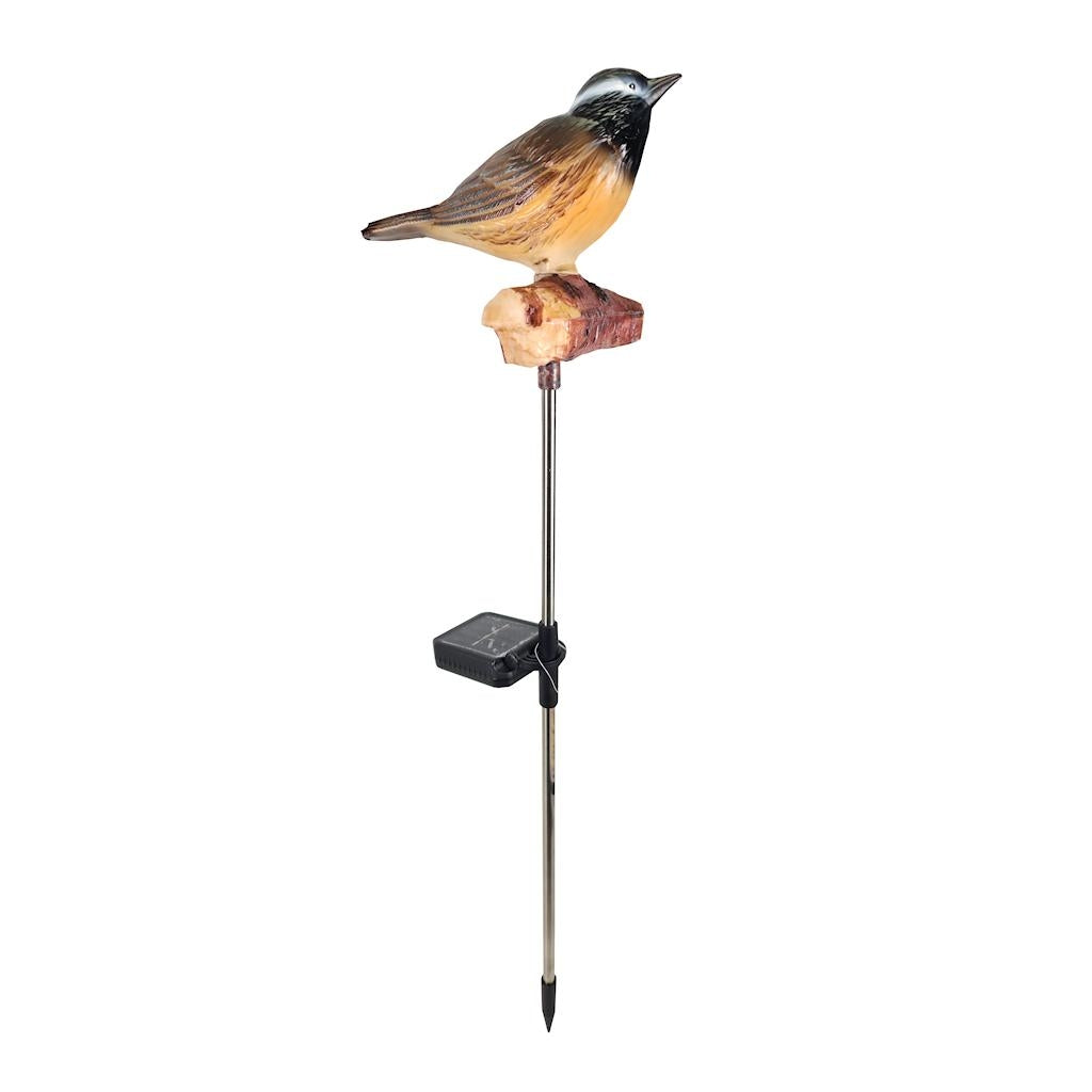 27.5" Chickadee Songbird LED Solar Sound Stake 1