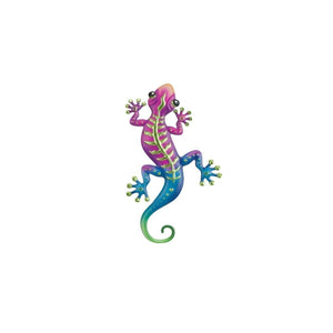 12" Stripe Green Gecko Wall Decor 1