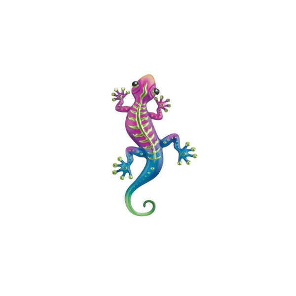 12" Stripe Green Gecko Wall Decor 1