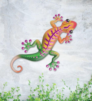 18" Stripe Magenta Gecko Decor 2