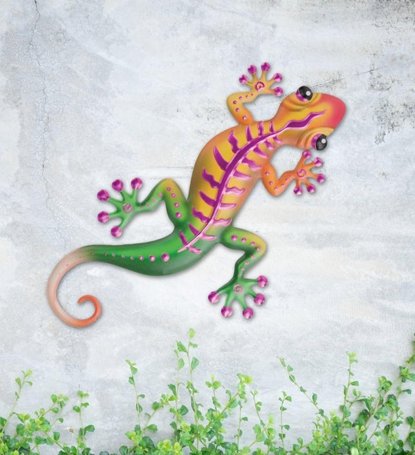 18" Stripe Magenta Gecko Decor 2