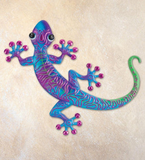 11" Swirl Purple Gecko Wall Decor 2