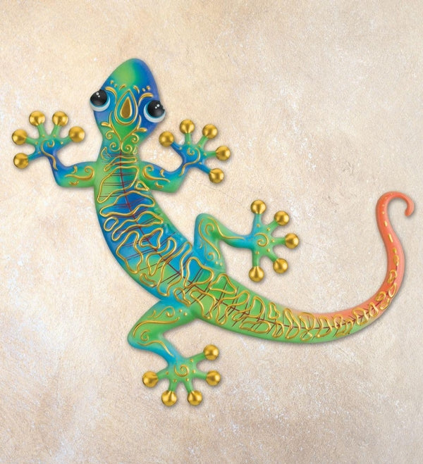 16" Swirl Blue Gecko Decor 2
