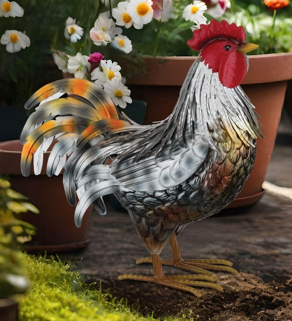 13.75" Leghorn Rooster White SM Decor 2