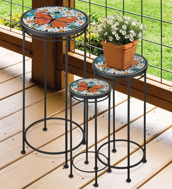28" Tall Butterfly Plant Stand (Set of 3) 2