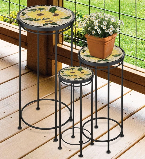28" Tall Sunflower Plant Stand (Set of 3) 2