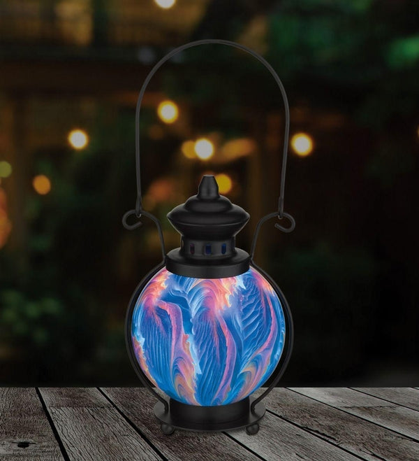 14.5" Multicolor Swirl LED Light Lantern 3