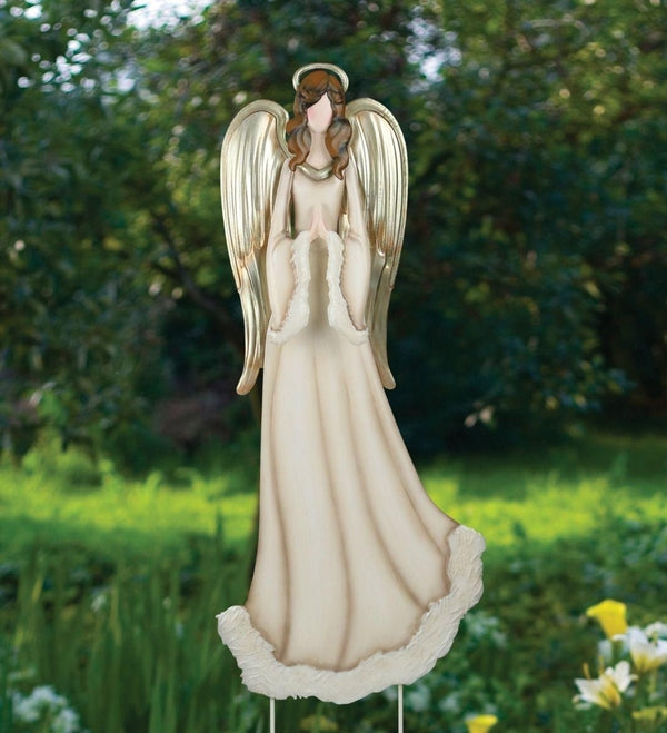32" White Angel Garden Stake/Wall Decor 3