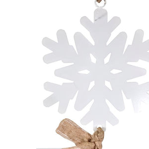 24.5" Antique White Bells Snowflake Ornament 2