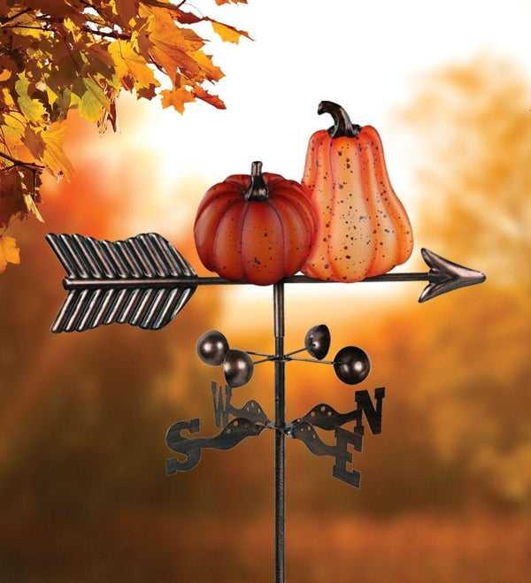 42" Metal Pumpkin Weathervane Stake 3