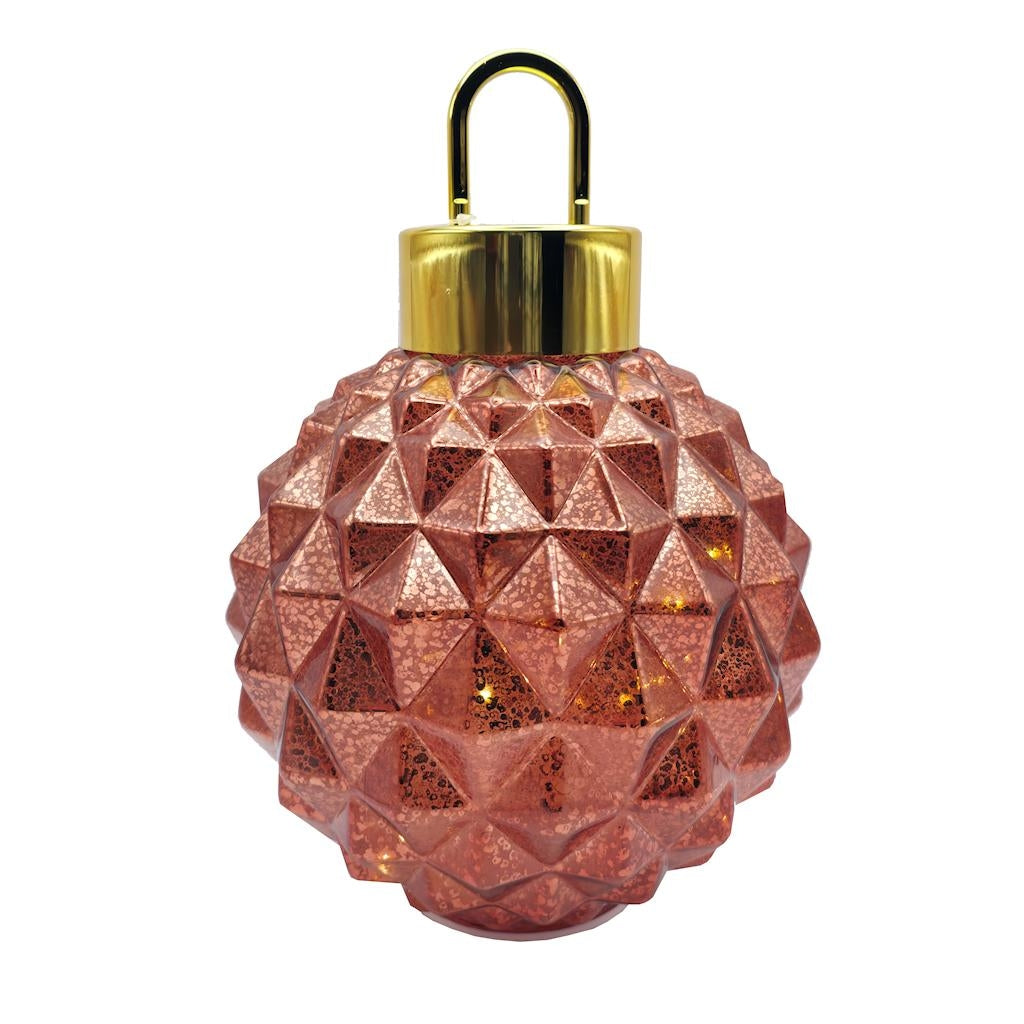 12" LED Diamond Bronze Ornament Decor 1