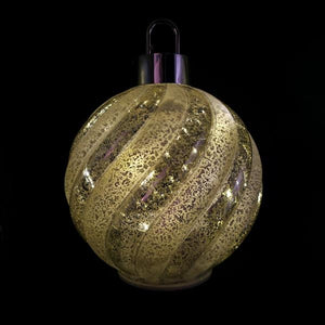 10" LED Swirl Silver Ornament Decor 2