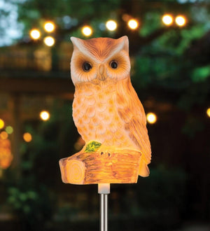 28" Owl Bird LED Solar Sound Stake 3