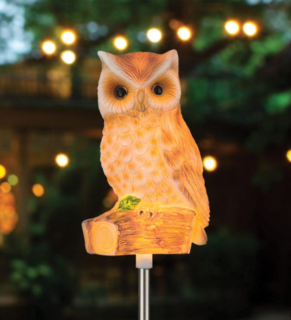 28" Owl Bird LED Solar Sound Stake 3