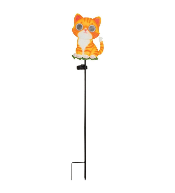 35" Eye Roller Cat LED Solar Stake 2