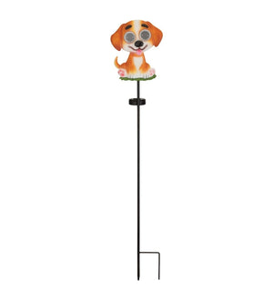 35" Eye Roller Dog LED Solar Stake 2