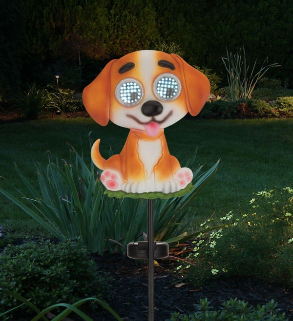 35" Eye Roller Dog LED Solar Stake 3