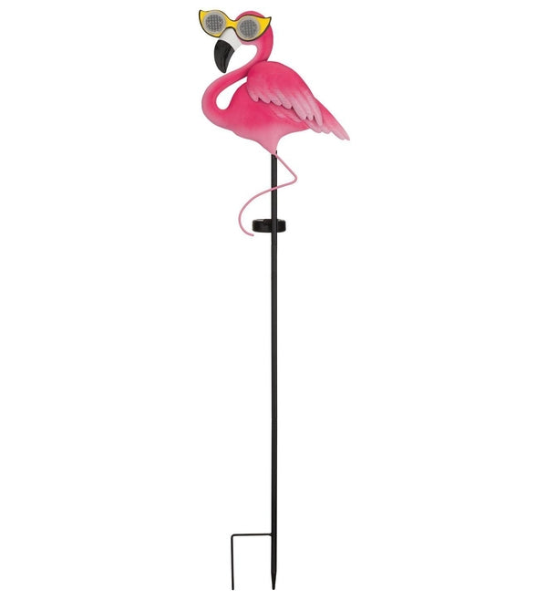 39.75" Eye Roller Flamingo LED Solar Stake 2