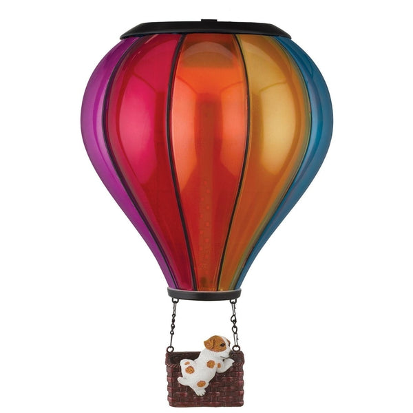 12.75" Sconce Rainbow Dog Hot Air Balloon Solar Wall Decor 1