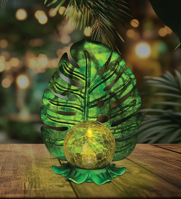 10" Green Leaf Solar Decor 2