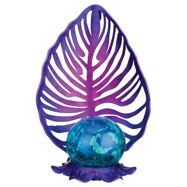 11.5" Purple Leaf Solar Decor 1