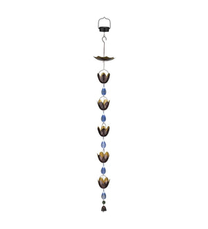 54" LED Umbrella Water Drop Solar Rain Chain Ornament 2