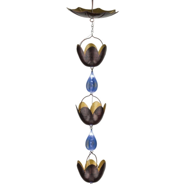 54" LED Umbrella Water Drop Solar Rain Chain Ornament 1