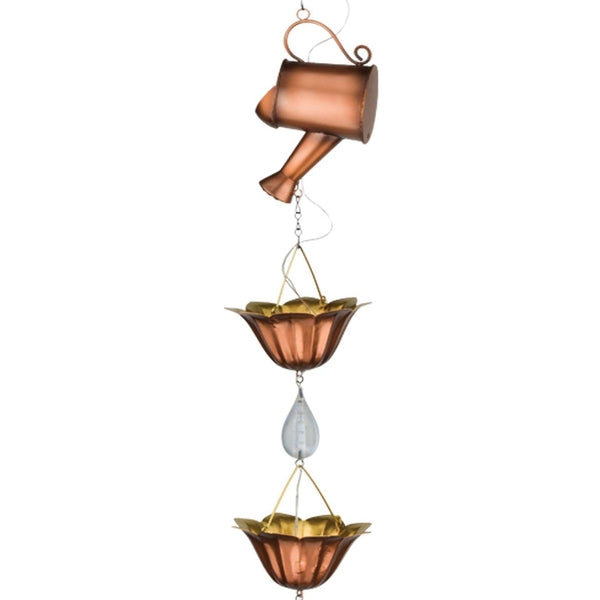 54" LED Watering Can Water Drop Solar Rain Chain Ornament 1