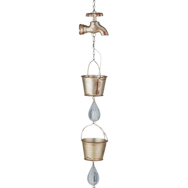 54" LED Faucet Water Drop Solar Rain Chain Ornament 1