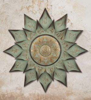 34.5" Medallion Sage Floral Wall Décor 3