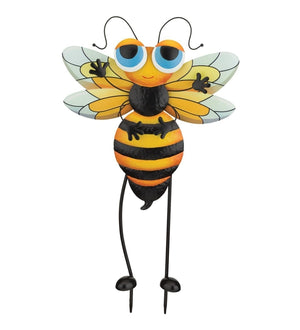 28" Hand Painted Bee Garden Stake 2