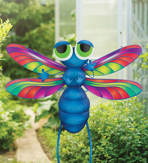 28" Hand Painted Dragonfly Garden Stake 3