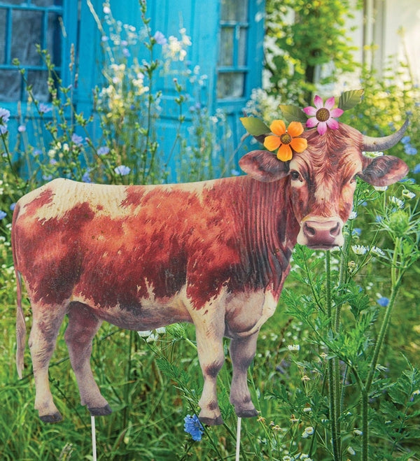 27" Metal Farm Cow Garden Stake 3