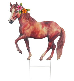 28" Metal Farm Horse Garden Stake 2