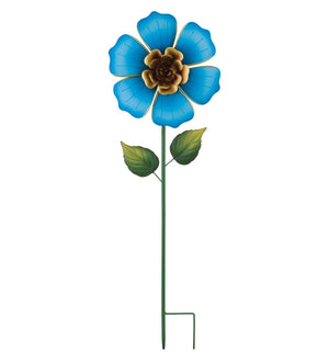 11.75" Blue Flower Regal Art & Gift Spinner Stake 2