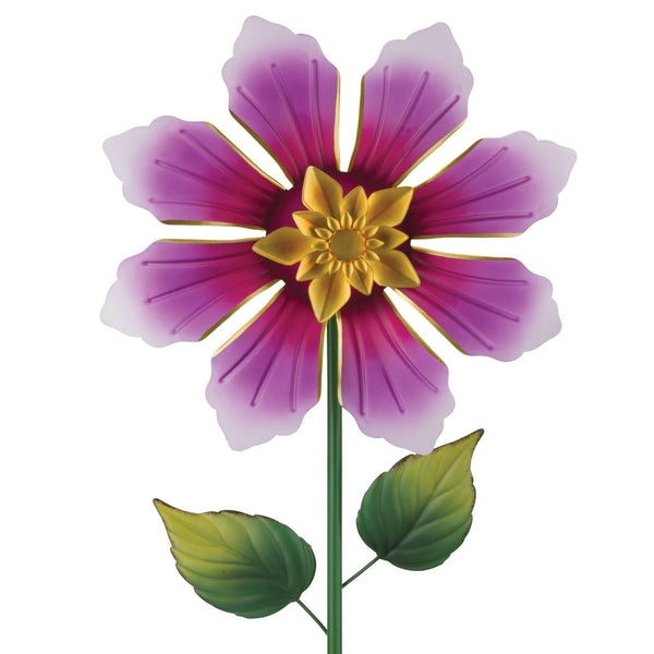 11.75" Purple Flower Regal Art & Gift Spinner Stake 1