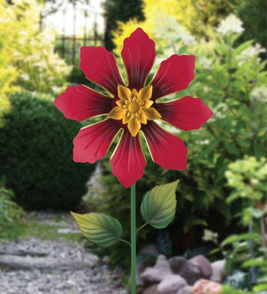 12.75" Red Flower Regal Art & Gift Spinner Stake 3