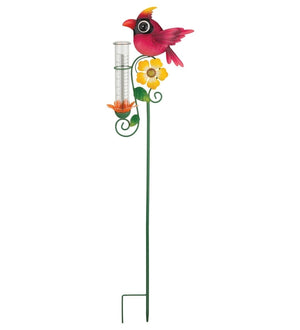 41" Cardinal Rain Gauge Garden Stake 2