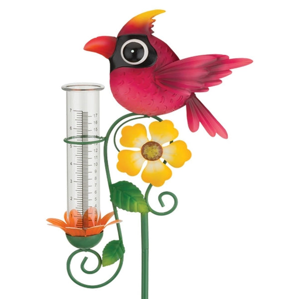 41" Cardinal Rain Gauge Garden Stake 1
